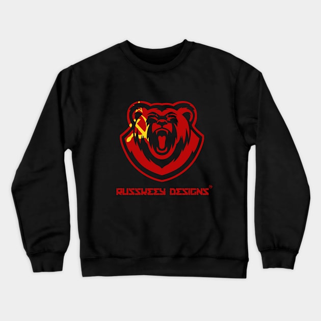 Russkeey Designs Logo (USSR) Crewneck Sweatshirt by Russkeey Designs